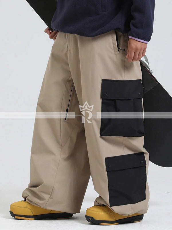 Oversized Contrast Pocket Cargos