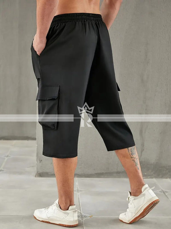 Drawstring And Pockets Shorts