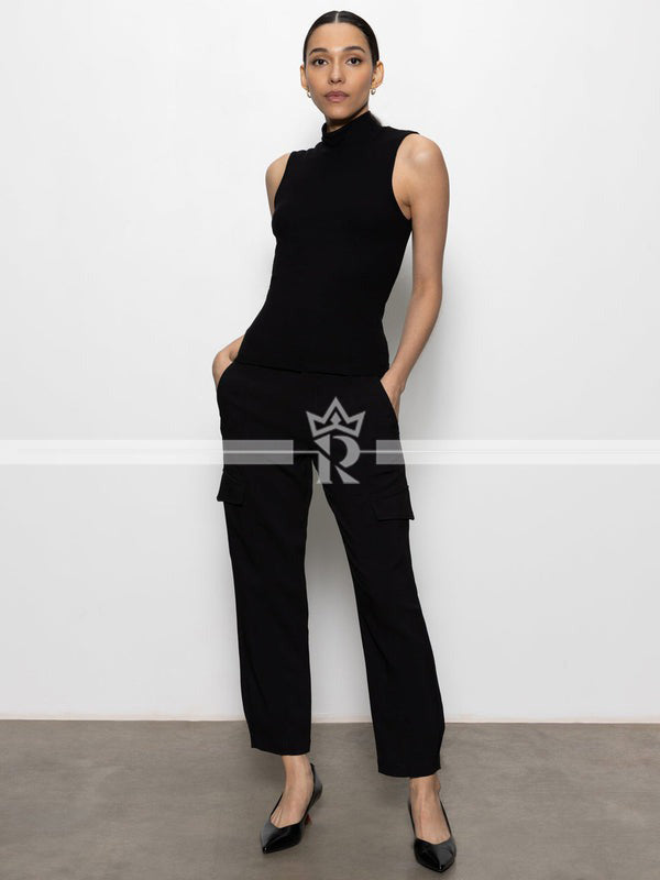 Polished Black Cargos