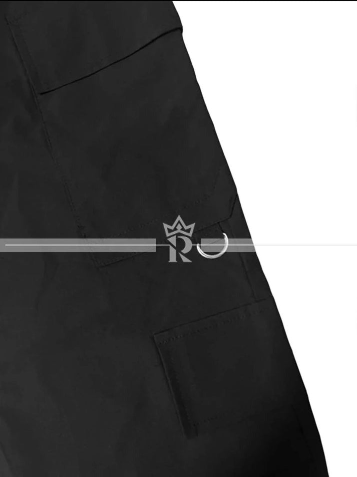 Black Cargo Pockets Pants