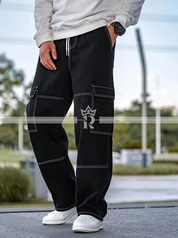 Contrast Stitch Cargos