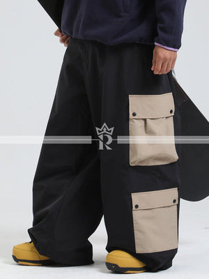 Oversized Contrast Pocket Cargos