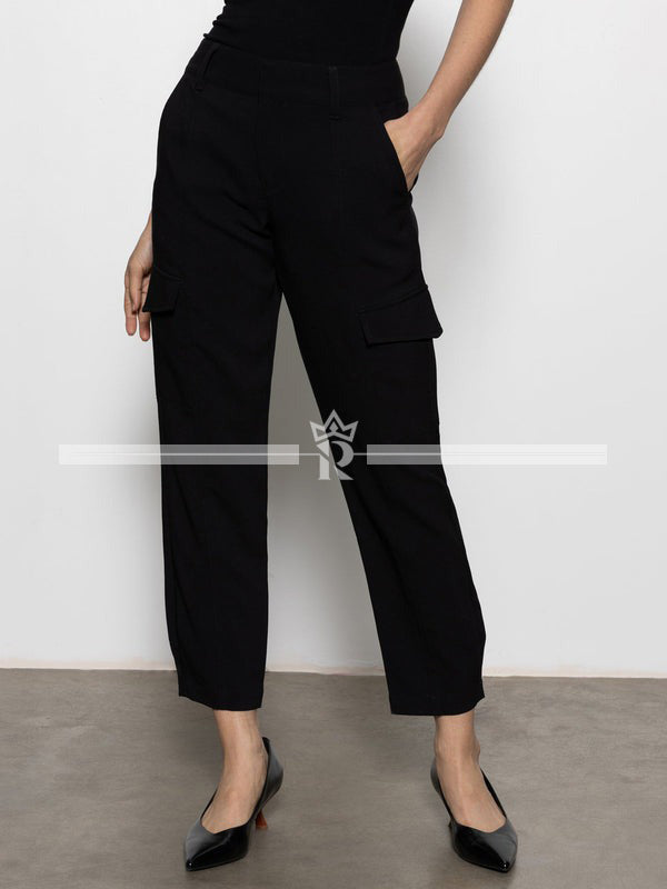 Polished Black Cargos