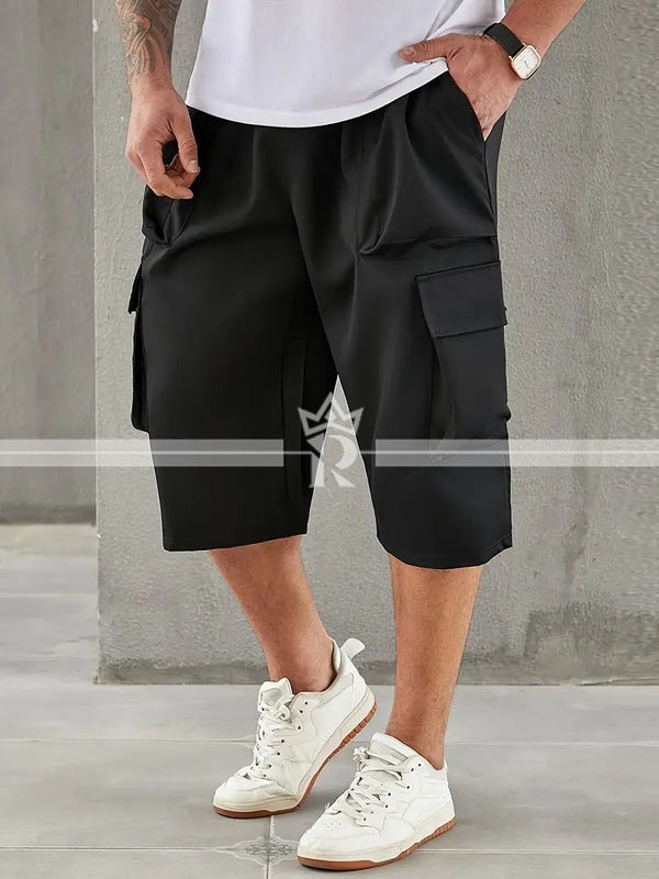 Drawstring And Pockets Shorts