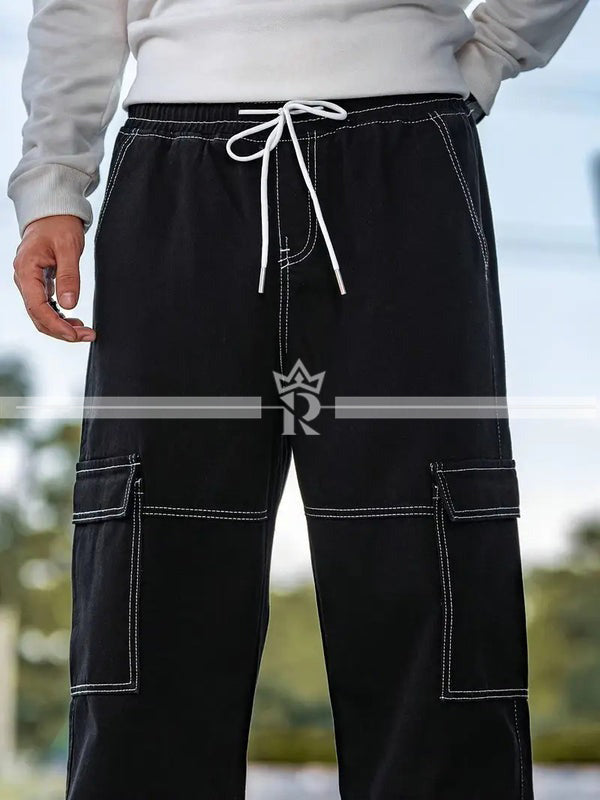 Contrast Stitch Cargos