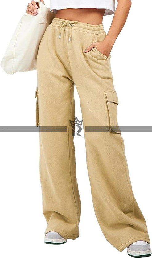 Drawstring Wide Leg Cargo Pants