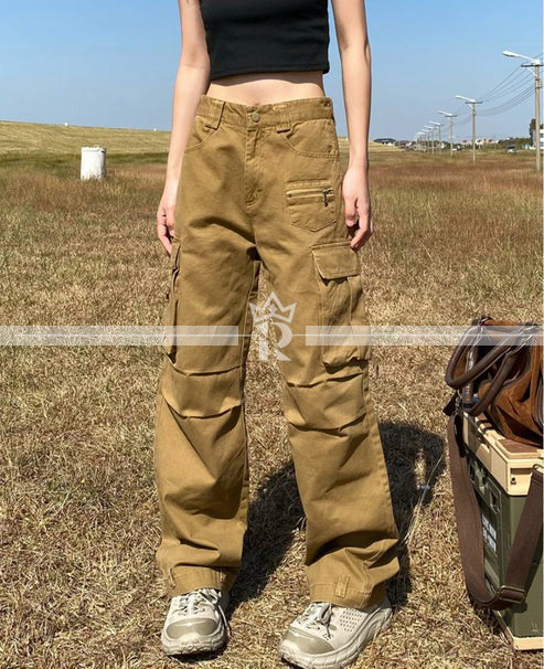 Women's Solid Color Cargo Pant