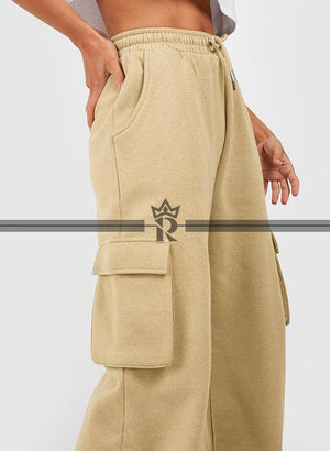 Drawstring Wide Leg Cargo Pants
