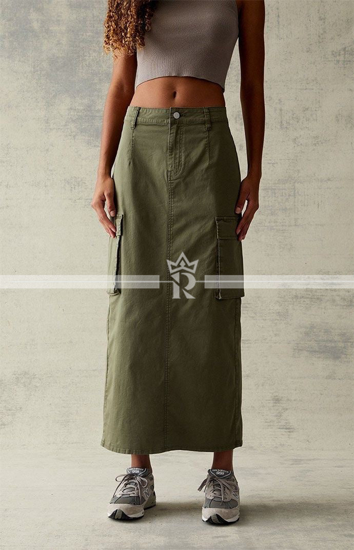 Urban Explorer Midi Skirt (Olive)