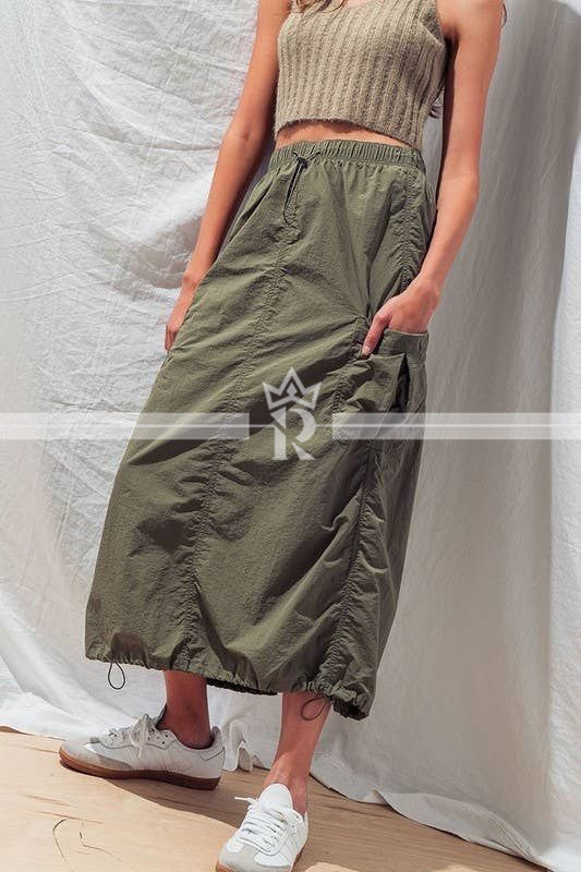 Olive Dreamer Balloon Skirt
